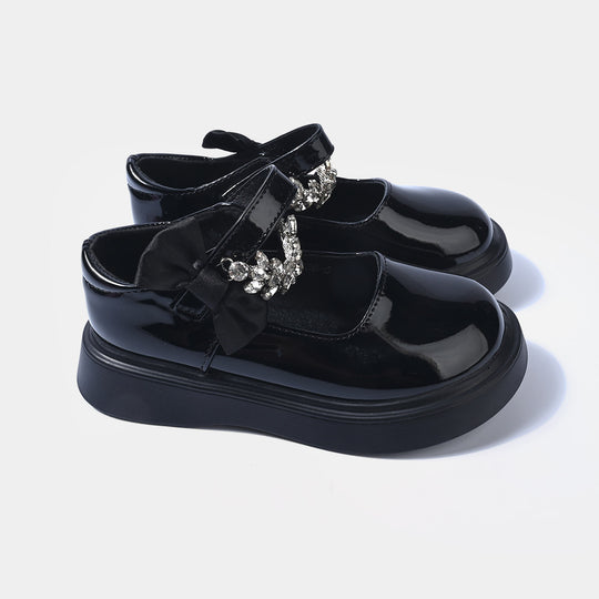 Girls Pumps 186-6-BLACK