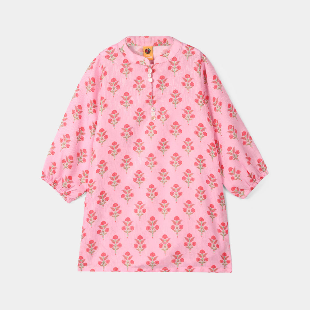 Teens Girls Jacquard Printed 2-Pc Set (Opal) - Pink