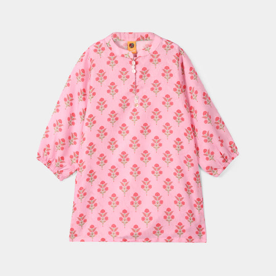 Teens Girls Jacquard Printed 2-Pc Set (Opal) - Pink