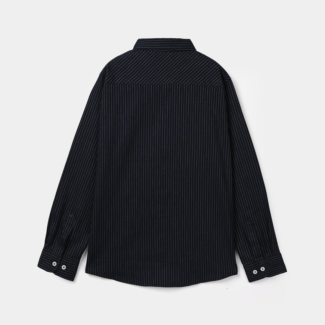 Boys Yarn Dyed Shirt (One Ocean) - Blue