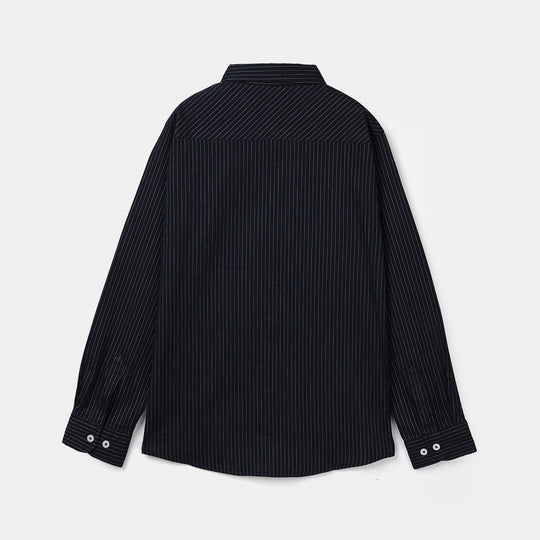 Boys Yarn Dyed Shirt (One Ocean) - Blue
