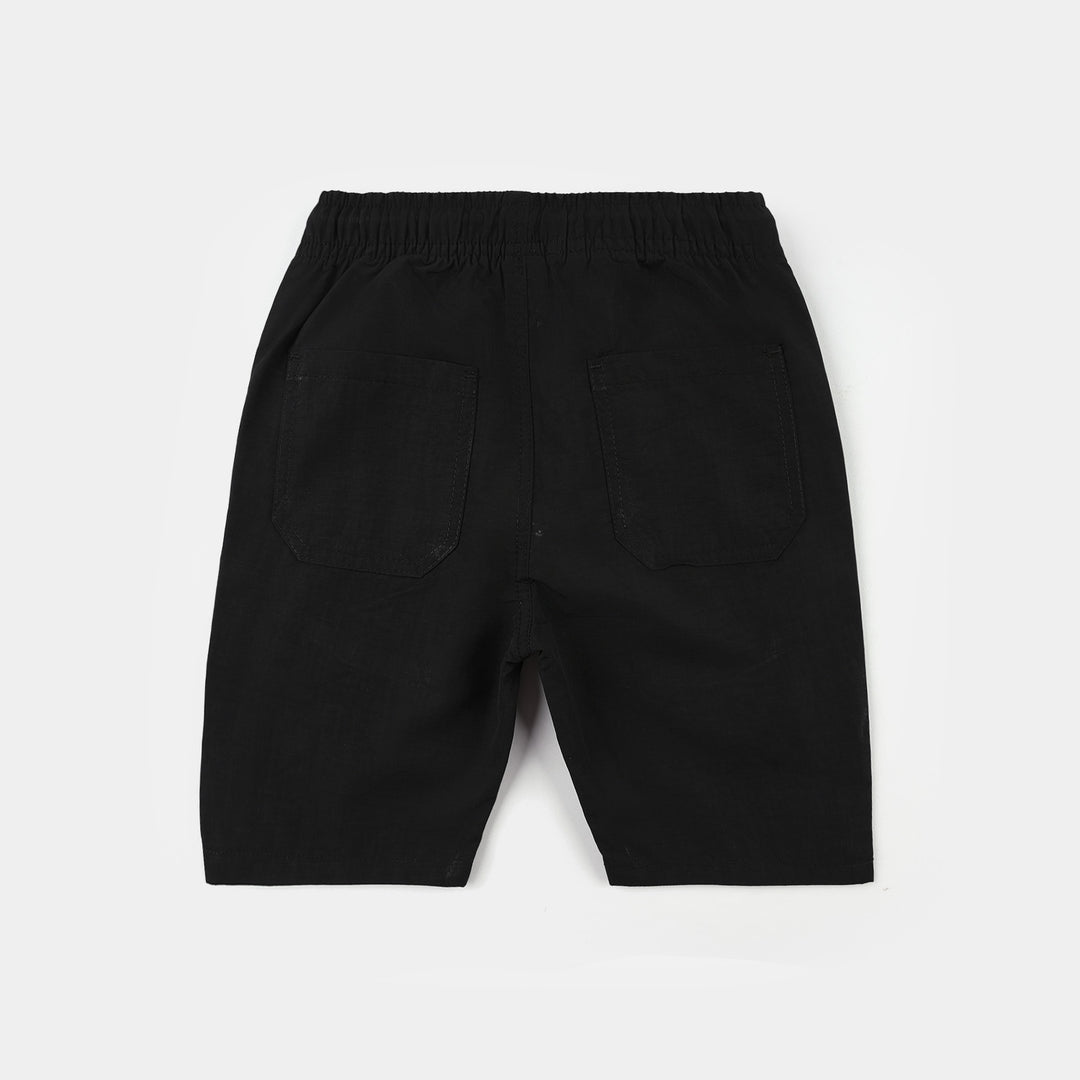 Boys Poly Twill Shorts (Forever) - Black