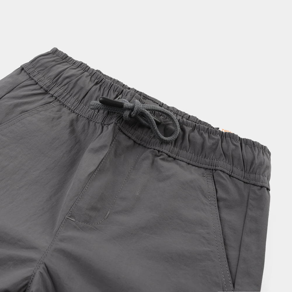 Boys Poly Twill Poly Shorts Skater Crew – Grey