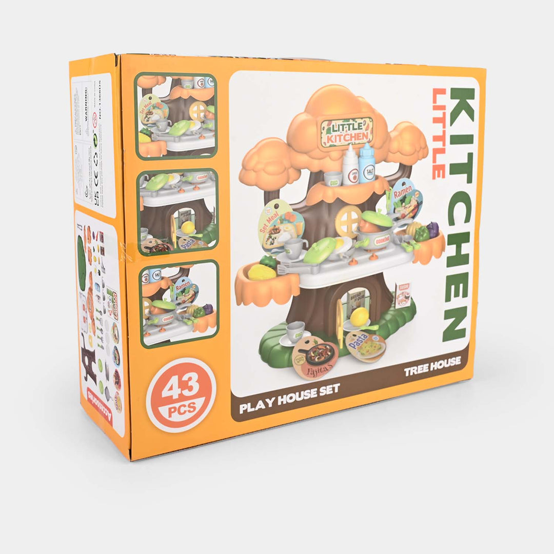 Kids Tree House Kitchen Play Set (43 Pieces)