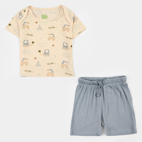 Infant Boys Bamboo Viscose Fabric 2Pcs Set