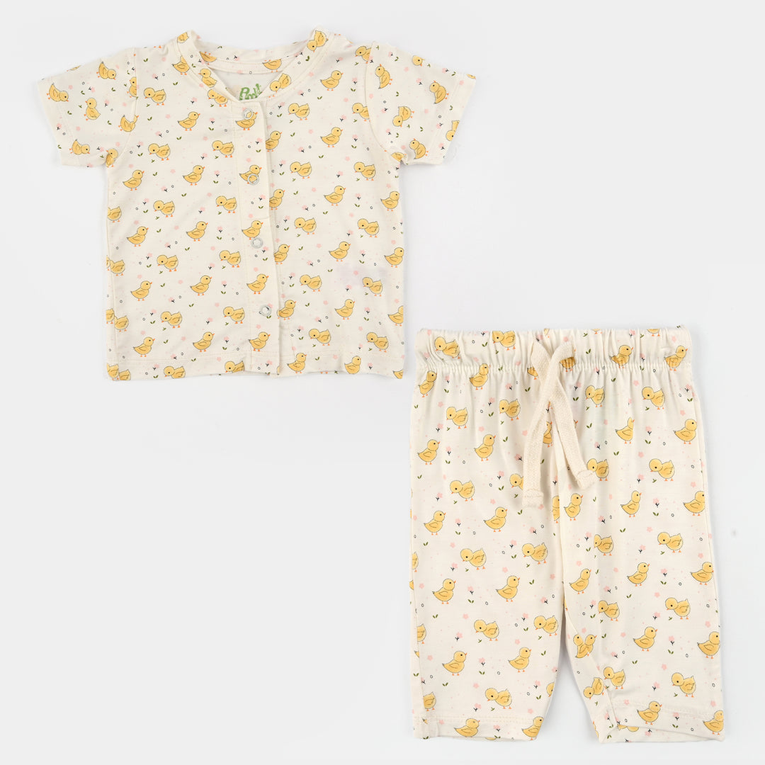 Infant Girls Bamboo Viscose Set 2 Piece (Chicks) - Multi