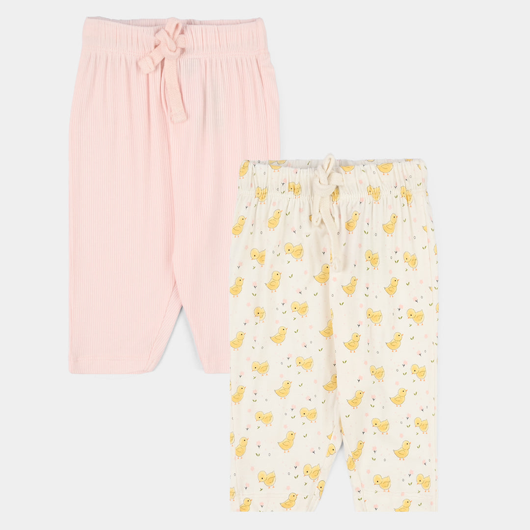 Infant Girls Bamboo Viscose Trouser Set Pack of 2 - Multi