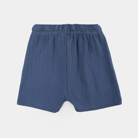 Infant Boys Yarn Dyed Suit - Off-White/Navy