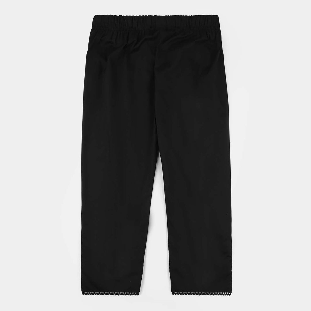 Girls Cotton Pants (Hanging Tassels) - Black