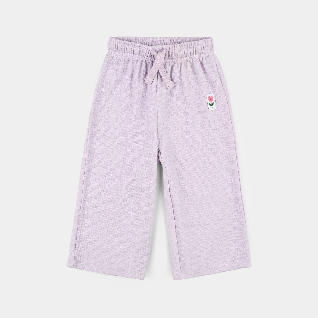 Infant Girls Poly Crinkle Sleeping Pajamas (Heart Flower) - Purple
