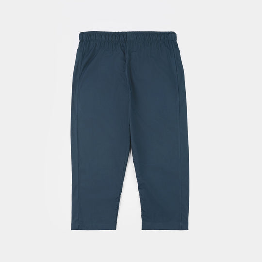 Boys Poly Viscose Kurta Pajama - Teal Blue
