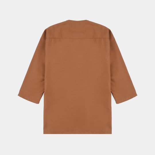 Infant Boys Poly Viscose Kurta Pajama - Brown