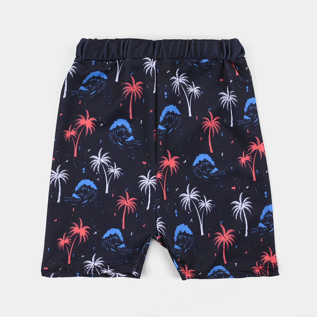 Boys Nylon Swimming 2 Piece Suit Palm Tree