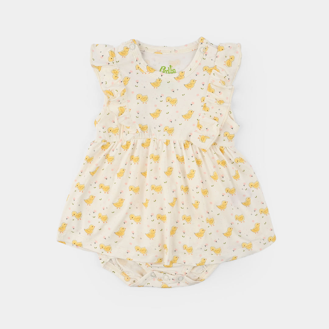 Infant Girls Bamboo Viscose Romper Set (Chicks) - Multi