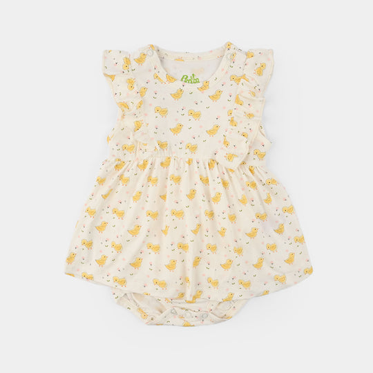 Infant Girls Bamboo Viscose Romper Set (Chicks) - Multi