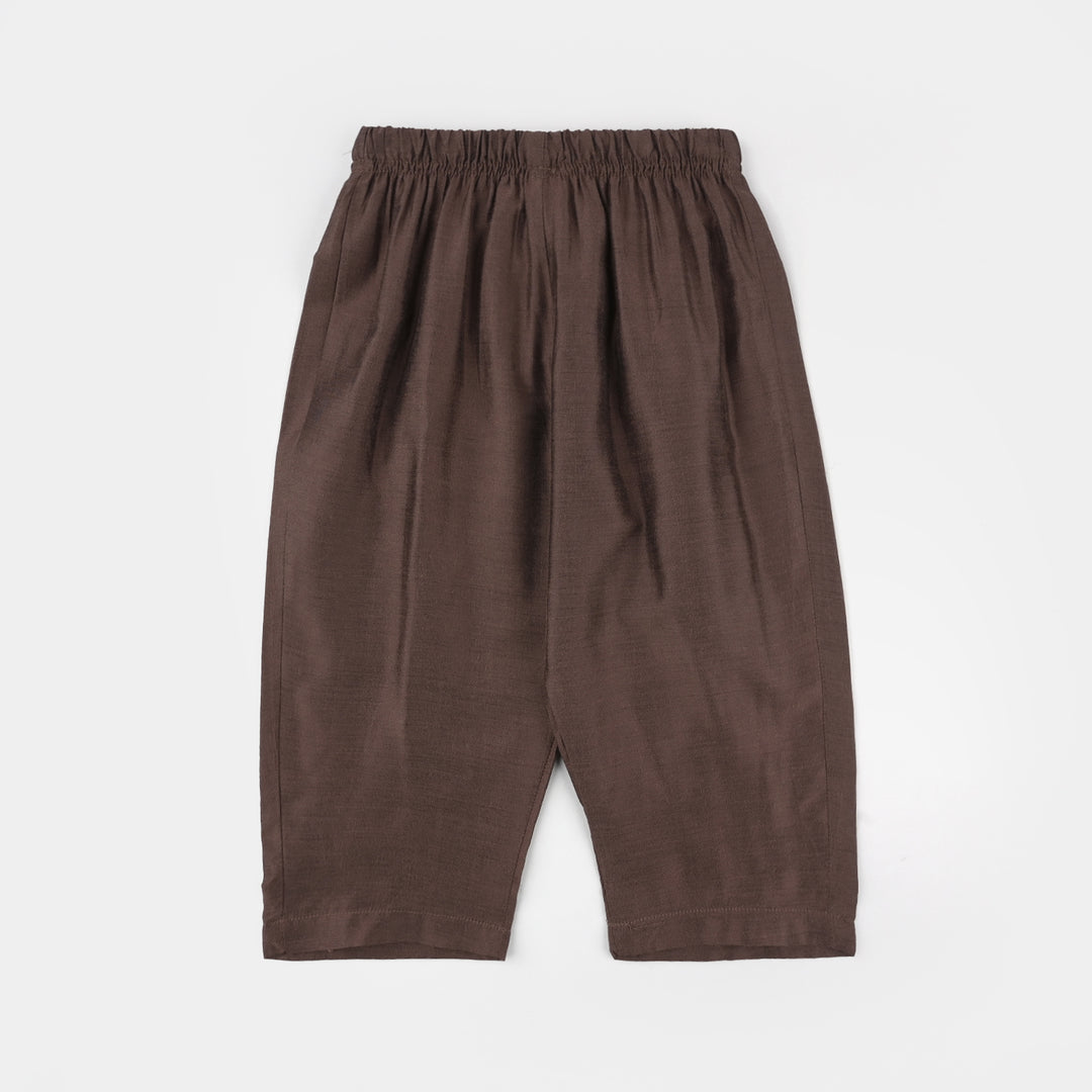 Infant Boys Cotton Poplin Kurta Pajama (Sitara) - Brown