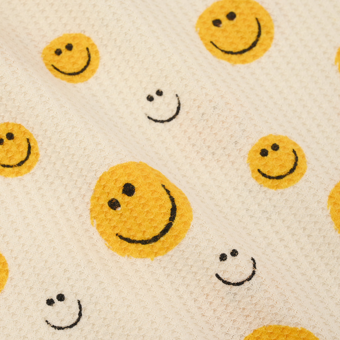 Infant Boys Thermal T-Shirt (Smiley Face) - White