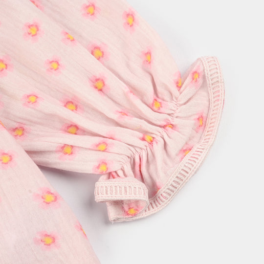 Teens Girls Gauze Co-Ord Set Orchid Pink - Baby Pink
