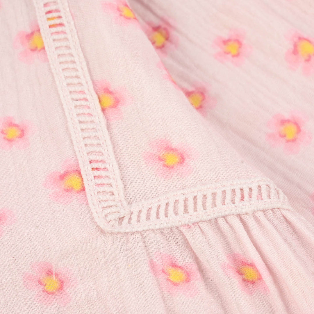 Teens Girls Gauze Co-Ord Set Orchid Pink - Baby Pink
