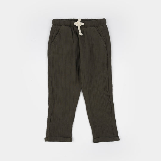 Infant Boys Gauze Pants (SUNSET) - Olive