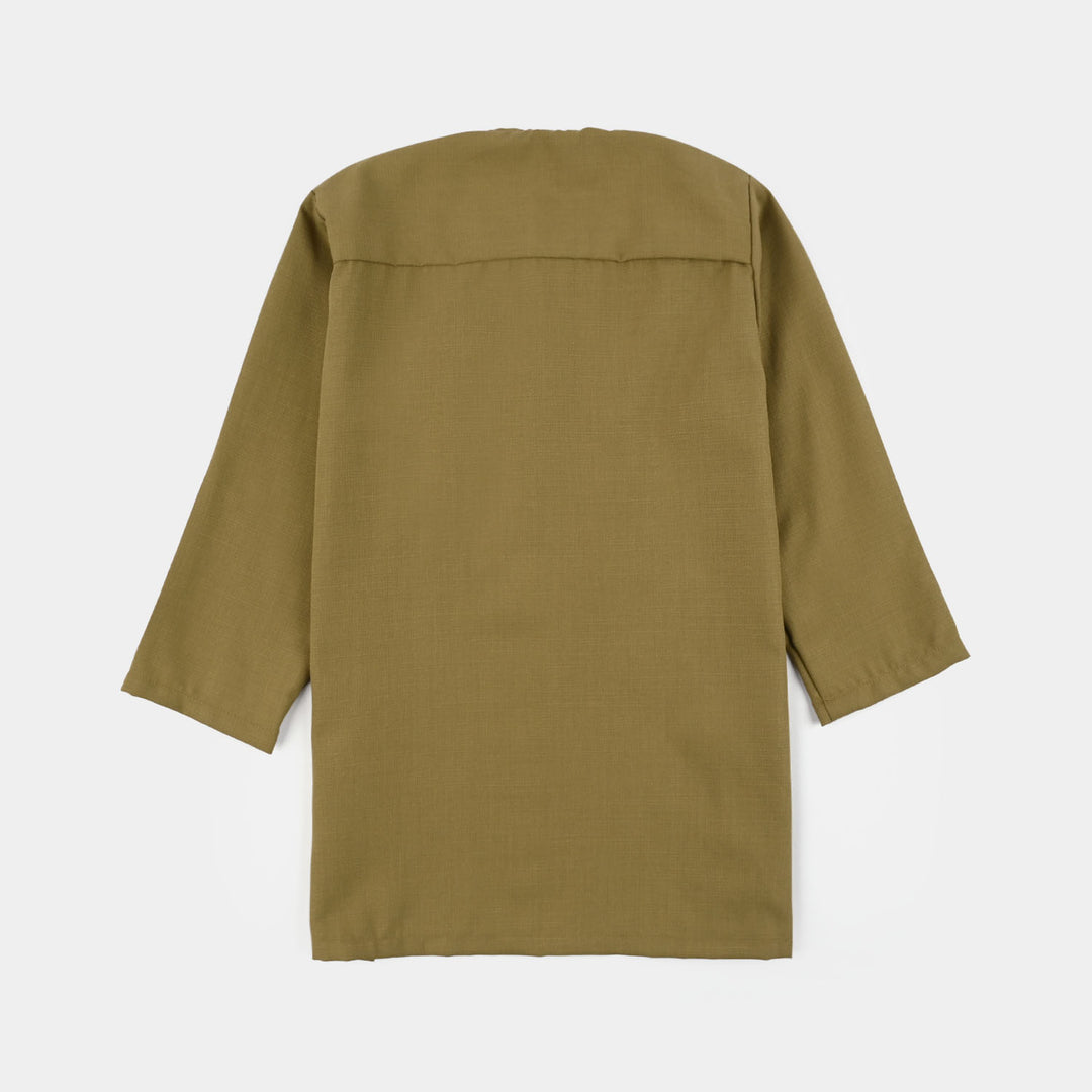 Infant Boys Poly Viscose Kurta Pajama - Green