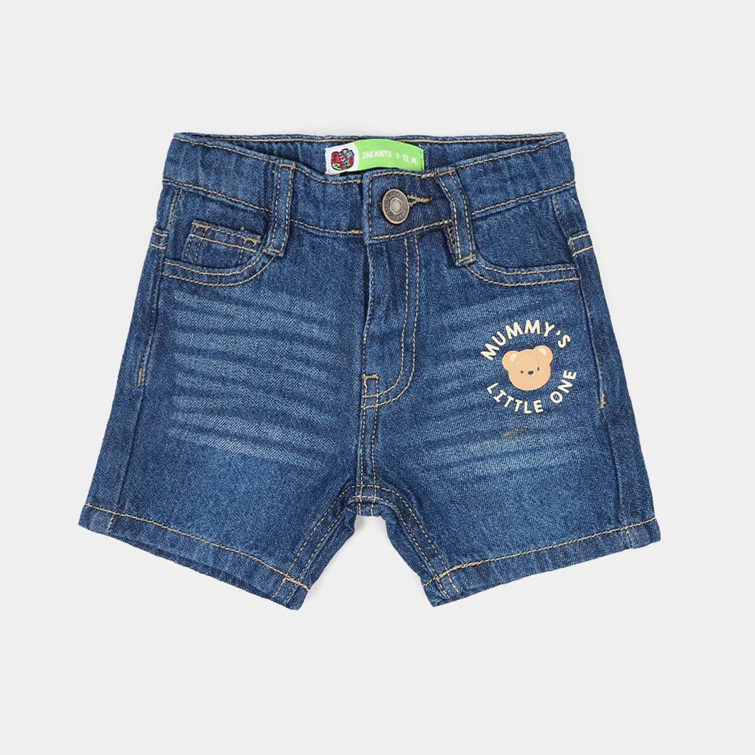 Infant Boys Denim Shorts (Mummy's Little One) - Dark Blue