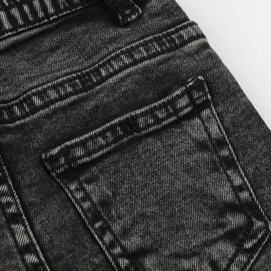 Infant Boys Denim rigid Pant-LIGHT GREY