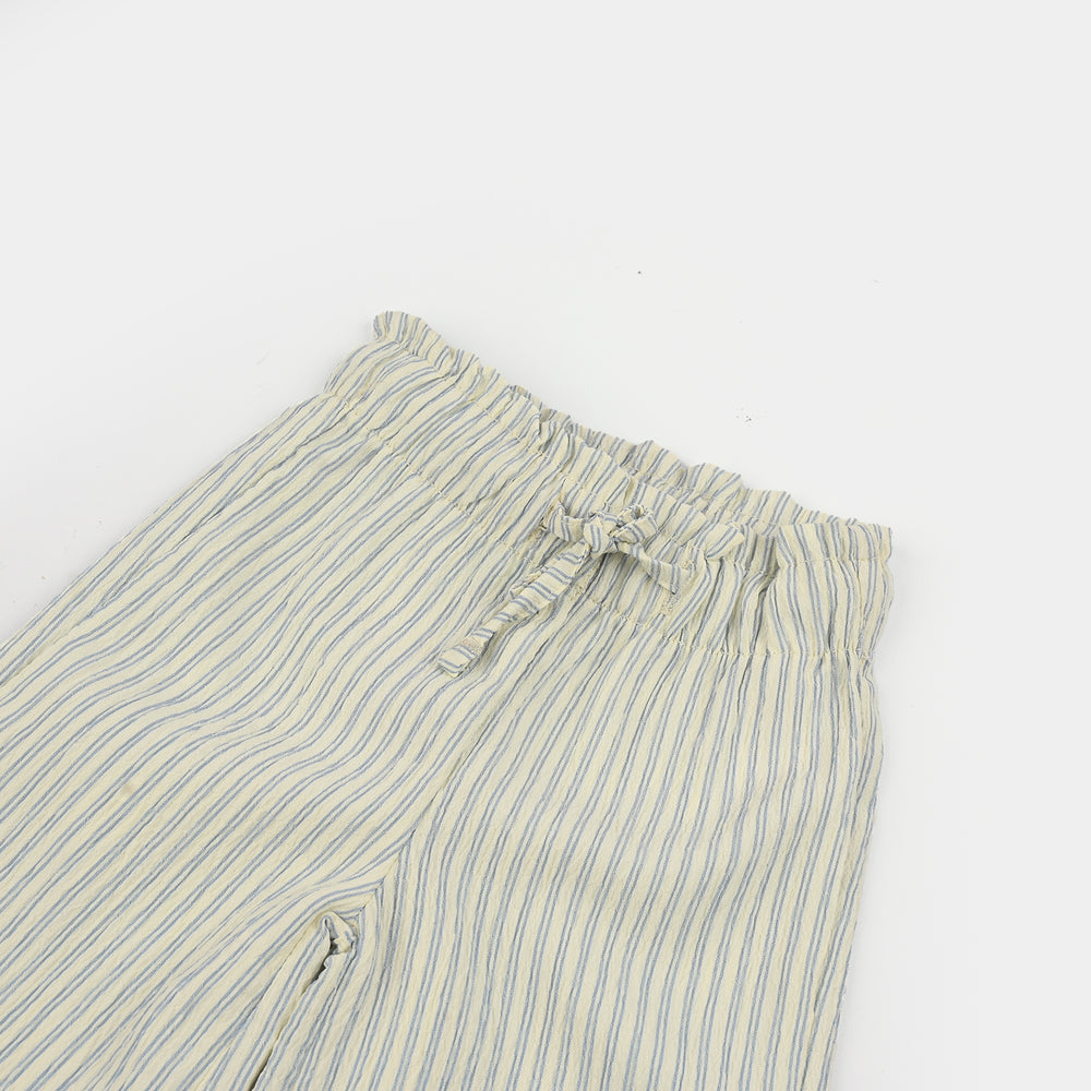 INFANT Girls Cotton PANT BLUE STRIPES
