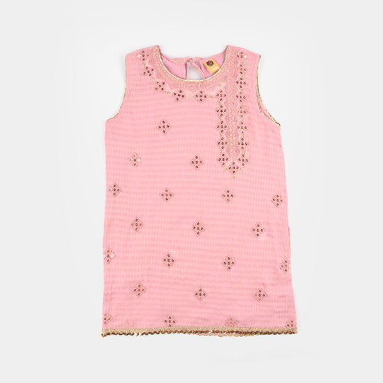 Girls Jacquard 2 Piece Set (Glitter) - Pink