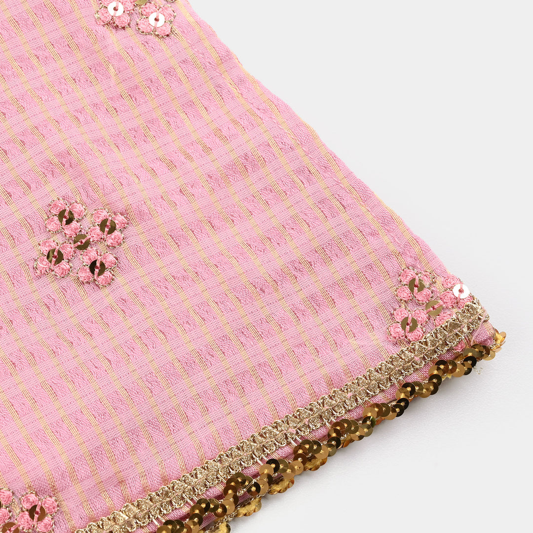 Girls Jacquard 2 Piece Set (Glitter) - Pink