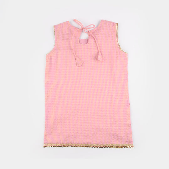 Girls Jacquard 2 Piece Set (Glitter) - Pink
