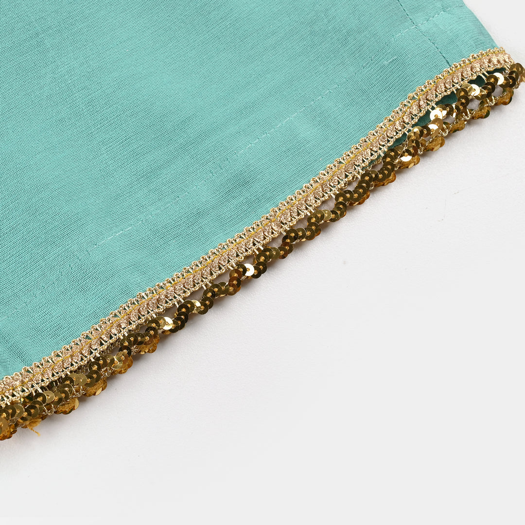 Girls Jacquard 2Pcs Glitter-Mint Green