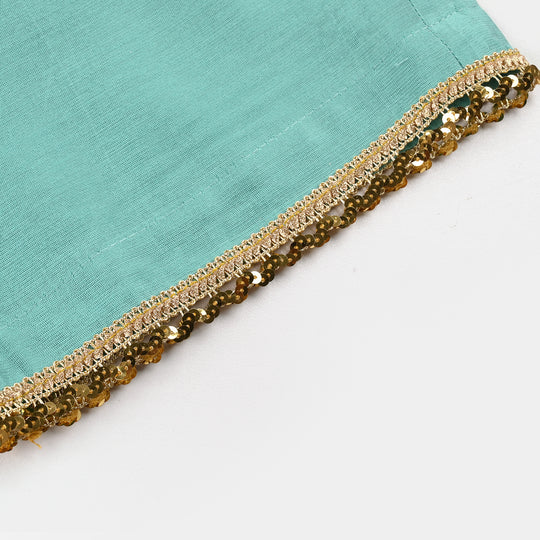 Girls Jacquard 2Pcs Glitter-Mint Green