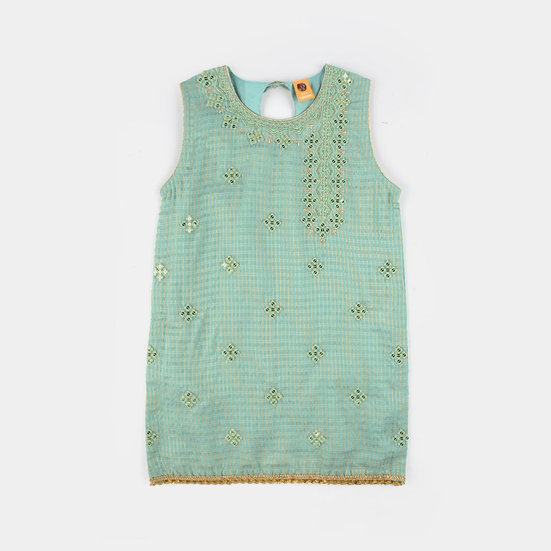 Girls Jacquard 2Pcs Glitter-Mint Green