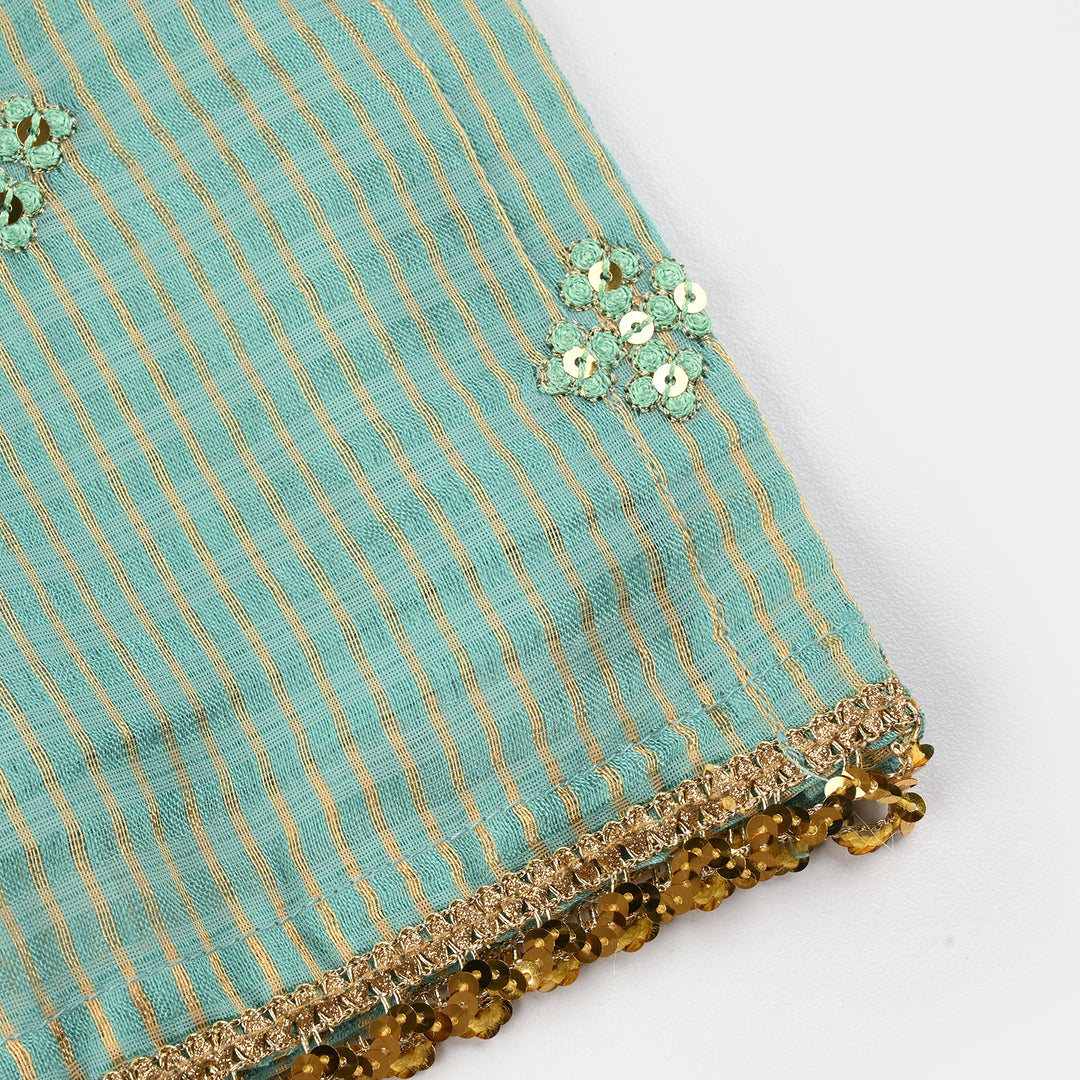 Girls Jacquard 2Pcs Glitter-Mint Green
