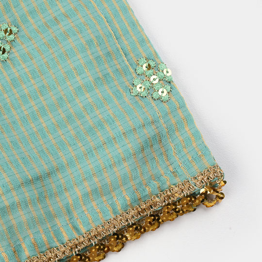 Girls Jacquard 2Pcs Glitter-Mint Green