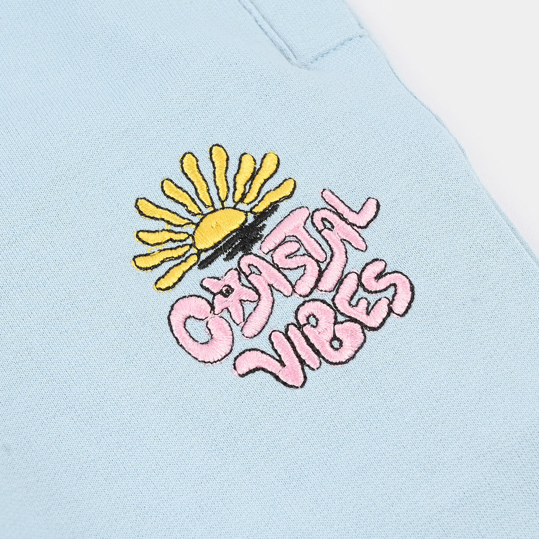 Girls Jersey/Terry Pyjama Coastal Vibes-Blue