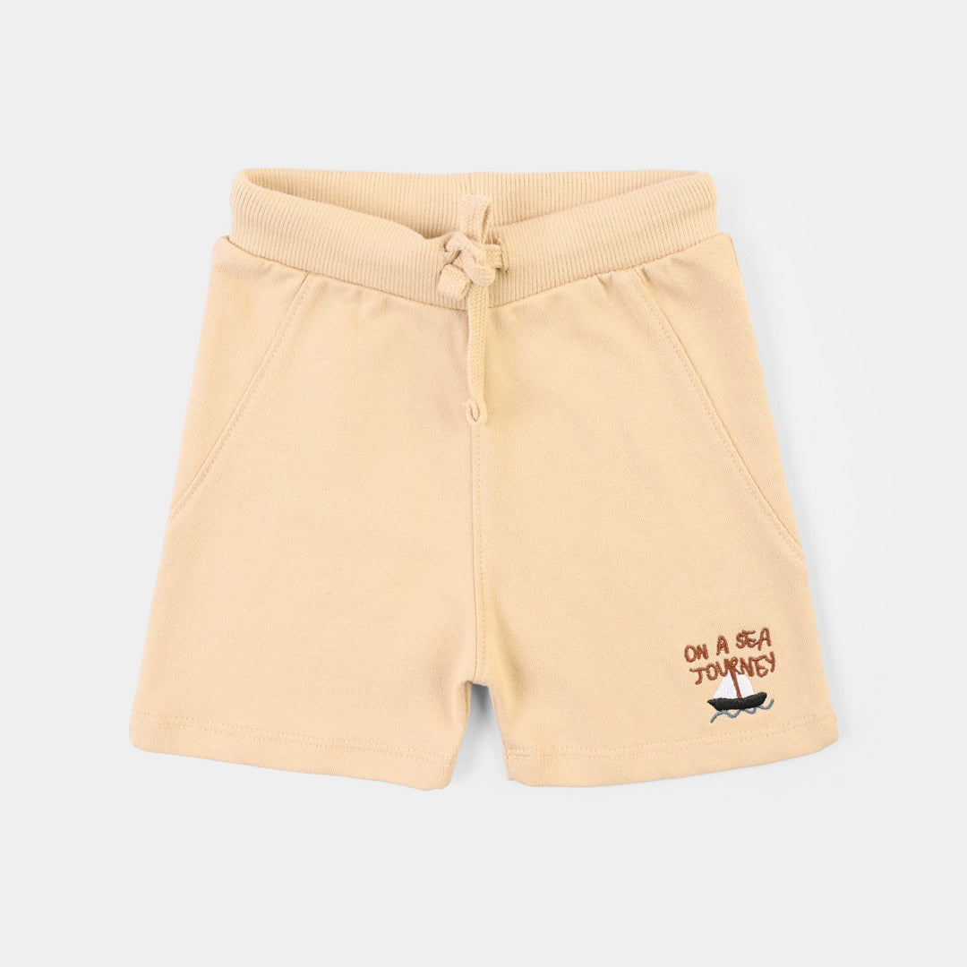 Infant Boys Cotton Terry Short Sea Journey - Yellow