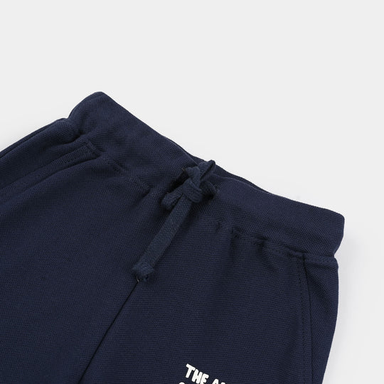 Infant Boys Jumbo Pique Shorts - Blue