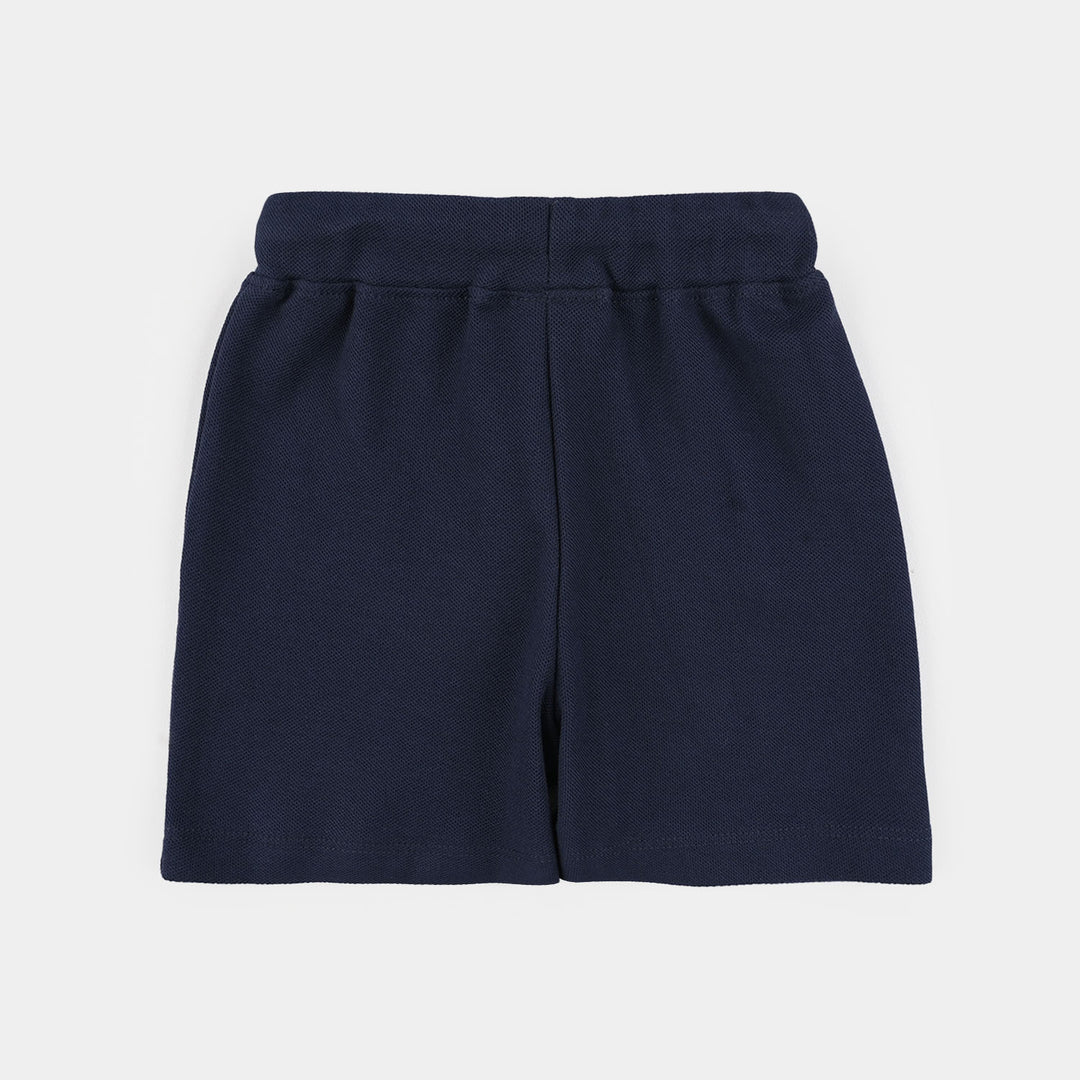 Infant Boys Jumbo Pique Shorts - Blue