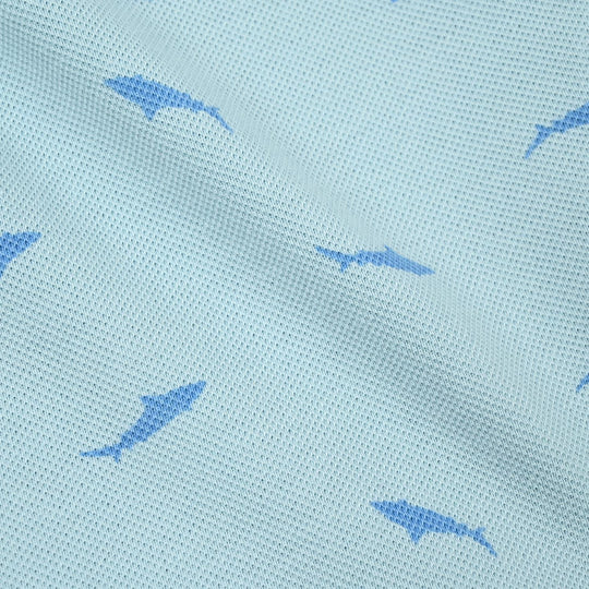Infant Boys Cotton PK Polo Shark-Blue