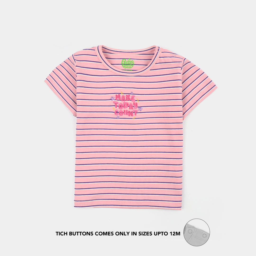 Infant Girls Yarn Dyed T-Shirt – Stripes