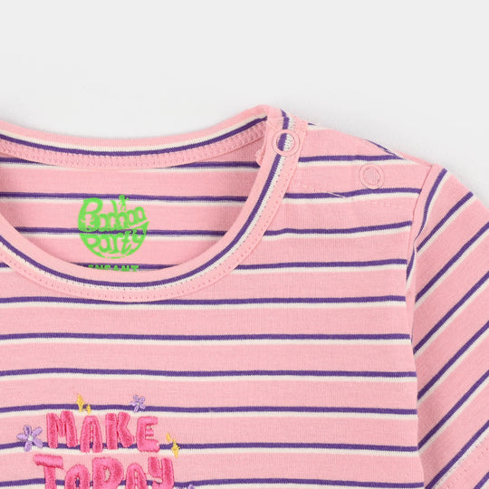 Infant Girls Yarn Dyed T-Shirt – Stripes
