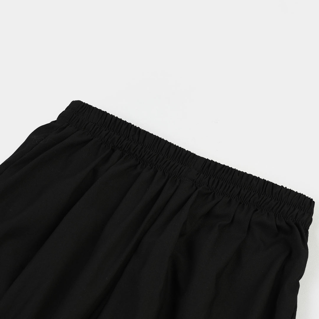 Girls Cotton Harem Pant -BLACK