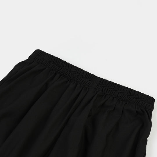Girls Cotton Harem Pant -BLACK