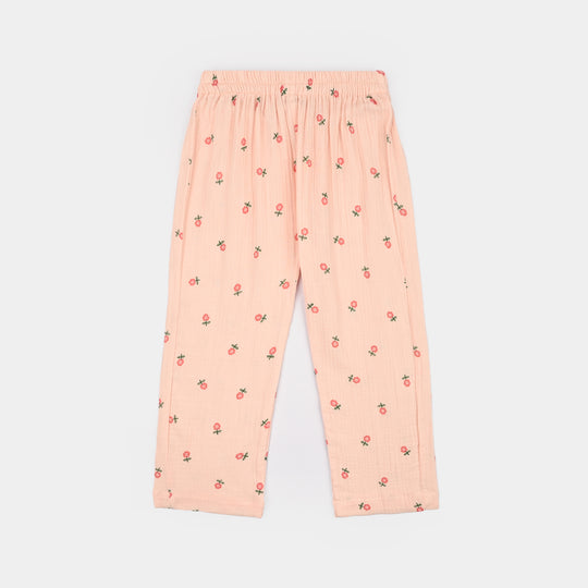 Girls Gauze Co-Ord Set Pretty-Light Pink