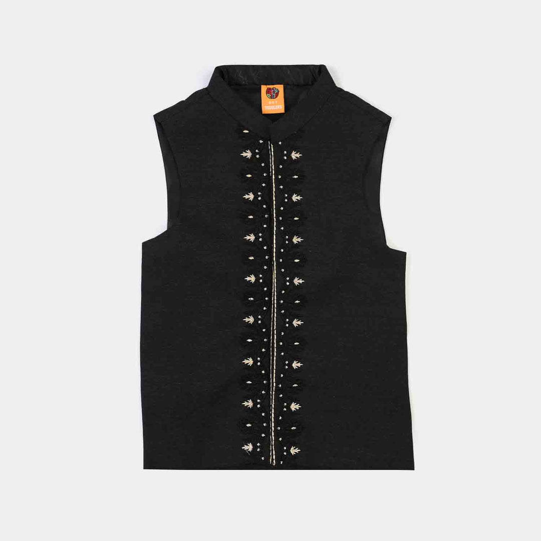 Boys Poly Viscose 3Piece Suit-Black Beauty