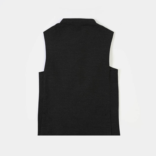 Boys Poly Viscose 3Piece Suit-Black Beauty