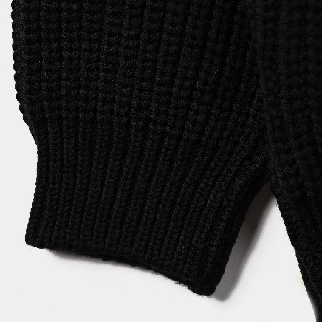 Boys Acrylic Sweater - 95 - Black