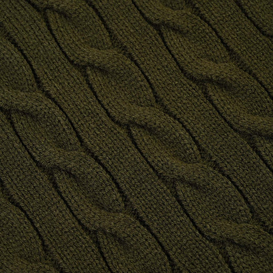 Boys Acrylic Sweater - Twisted - Olive - Green